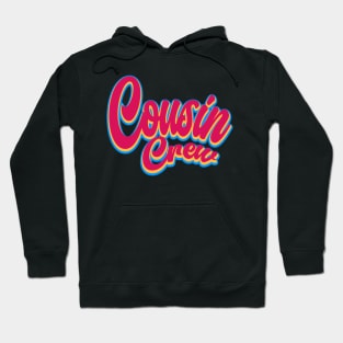 Cousin Family Matching Typography Colorful Retro Hoodie